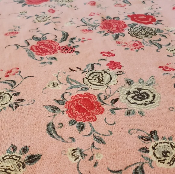 Mountain Lake Casuals Cottagecore Linen Blend Floral Dress Kawaii Friends Garden - Picture 5 of 12